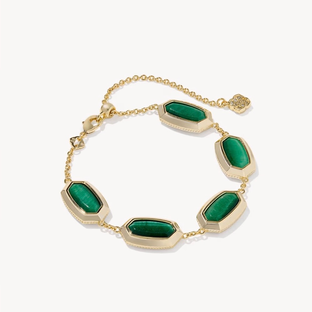 Kendra Scott Green and Gold Bracelet